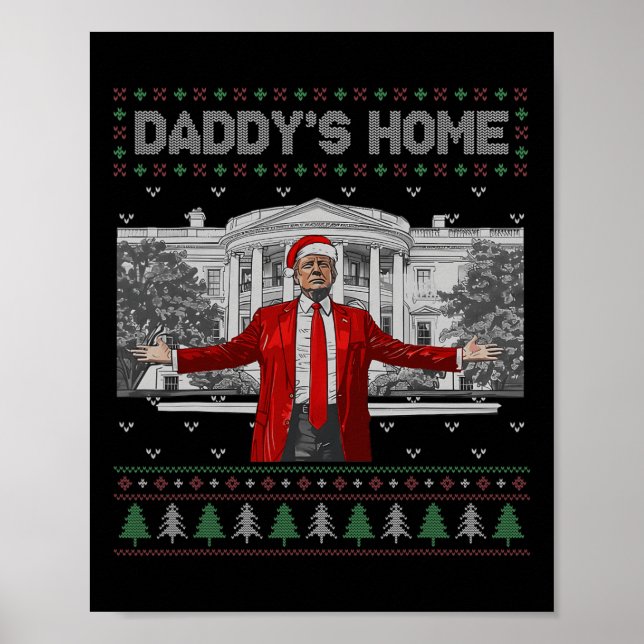 Póster La casa de un padre gracioso, Trump Navidades feos (Frente)
