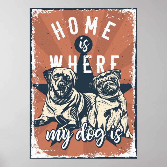 Póster La Casa Es Donde Está Mi Perro. (Frente)