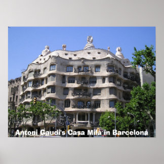 Póster La Casa Mila de Antoni Gaudí