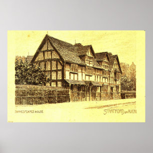 Póster La casa Stratford de Shakespeare en Avon