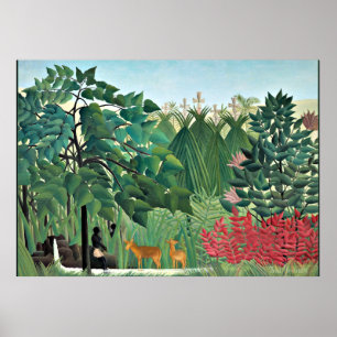 Póster La cascada de Henri Rousseau
