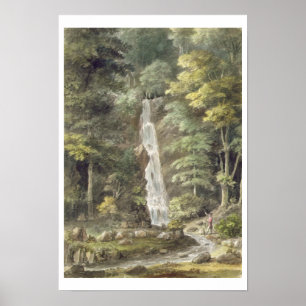 Póster La cascada de la cascada en Hestercombe cultiva un