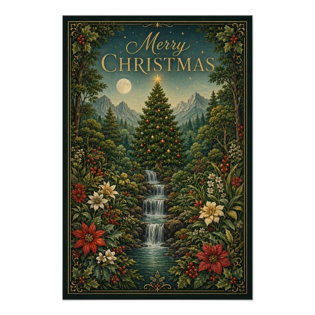 Póster La Cascada de la Magia de Navidad (Anverso)