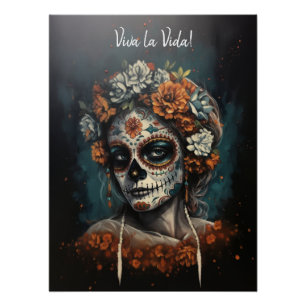 Póster La Catrina Espíritu Eterno Día de los Muertos