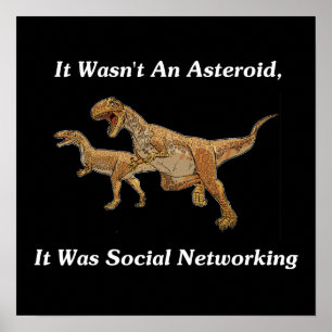 Póster La causa real de la extinción del dinosaurio