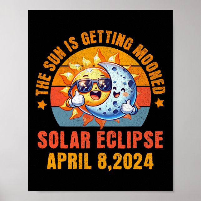 Póster La Causa Total Del Eclipse Solar 2024 Está Ganando (Frente)