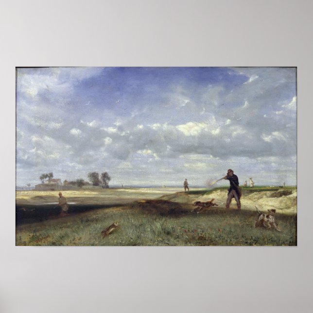 Póster La caza, 1847 (Frente)
