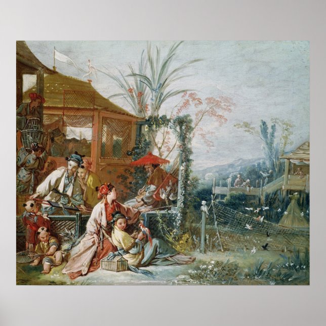 Póster La caza china, c.1742 (Frente)