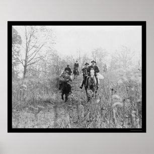 Póster La caza de Fox en Virginia en 1924