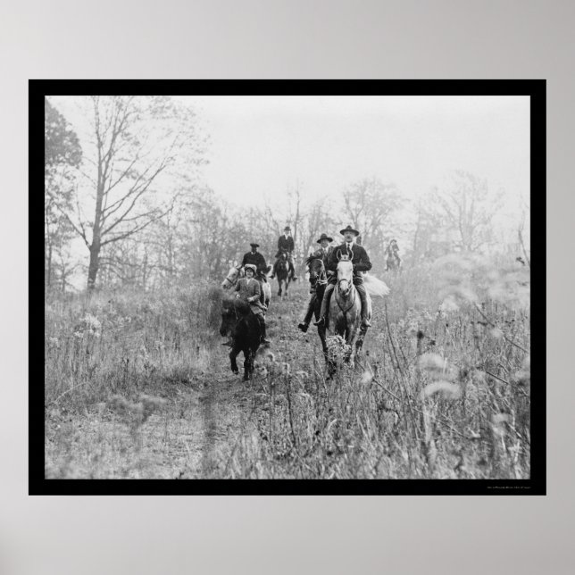 Póster La caza de Fox en Virginia en 1924 (Frente)