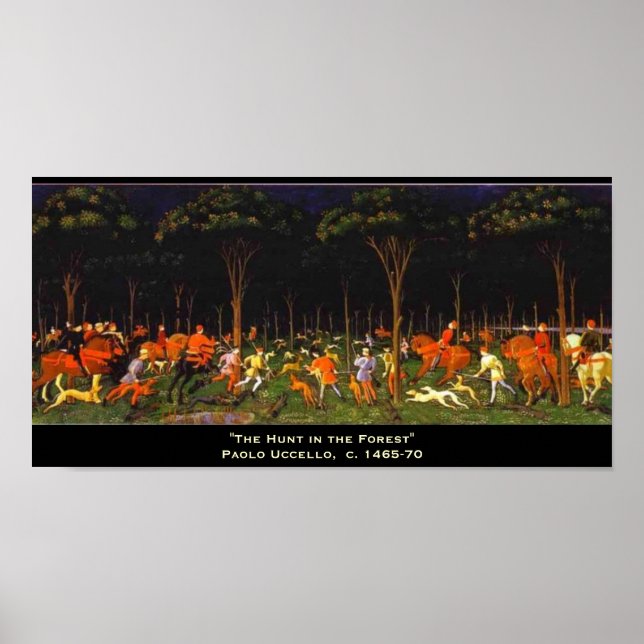 Póster La caza en el bosque (Frente)