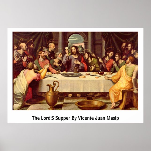 Póster La Cena Del Señor Por Vicente Juan Masip (Frente)