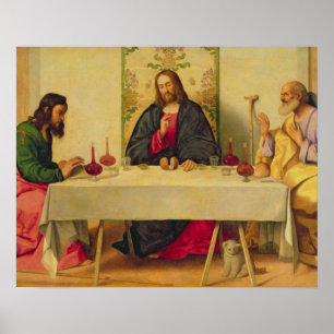 Póster La cena en Emmaus, 1520 (aceite sobre lienzo)