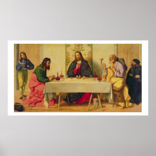 Póster La cena en Emmaus, 1520 (aceite sobre lienzo)