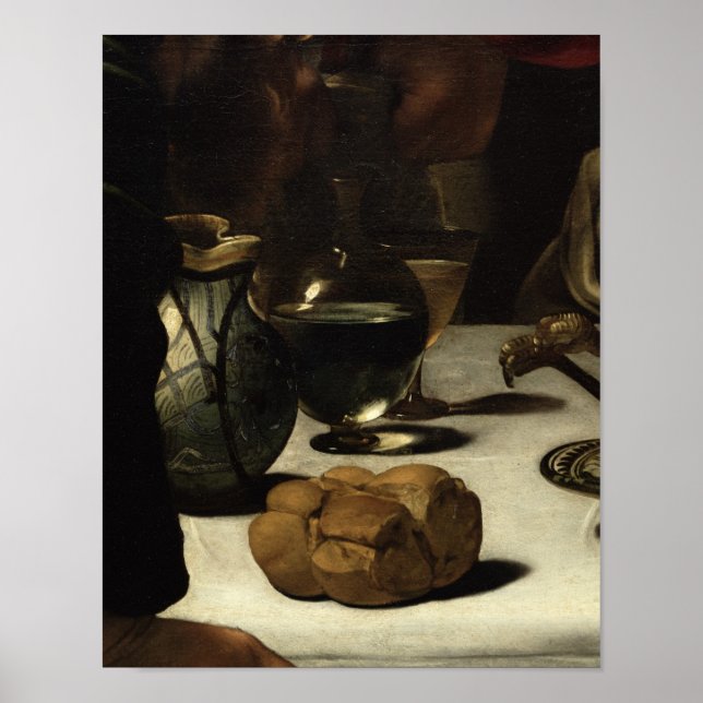 Póster La cena en Emmaus, 1601 (Frente)
