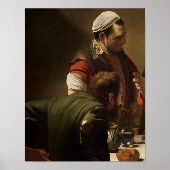 Póster La cena en Emmaus, 1601 (Frente)