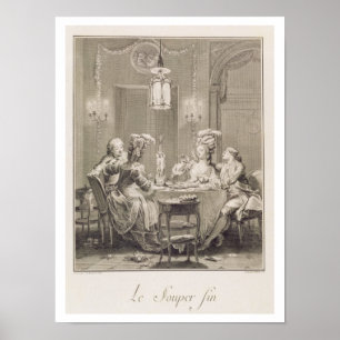Póster La cena fina, 1781, grabada por I.S. Helman (17)
