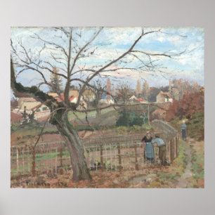 Póster La cerca - Bella Artes Camille Pissarro