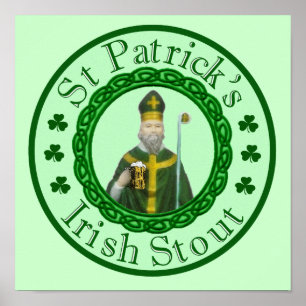 Póster La cerveza de malta irlandesa de St Patrick