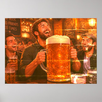 Póster La Cerveza Más Grande de Todos los Tiempos y Grupo