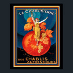 Póster La Chablisienne Art Deco Poster 16 x 20<br><div class="desc">Anuncio de impresión colorido Art Déco para La Chablisienne 16 x 20. Disponible en tamaño más pequeño.</div>