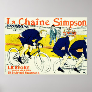 Póster La Chaine Simpson Cicla Cartel de Afiches Vintage