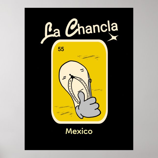 Póster la Chancla yellow  (Frente)