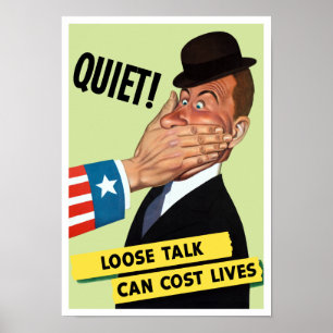 Póster La charla floja puede costar las vidas - WWII