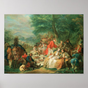 Póster La Chasse, siglo XVIII
