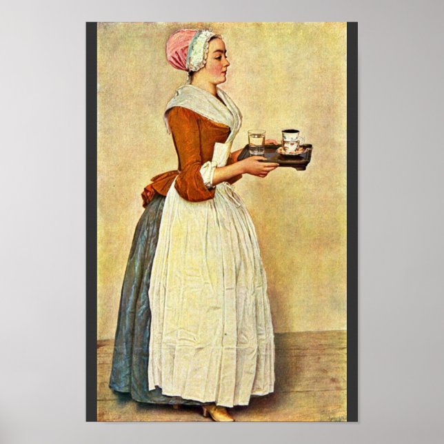 Póster La Chica De Chocolate (Miss Baldauf), De Liotard J (Frente)