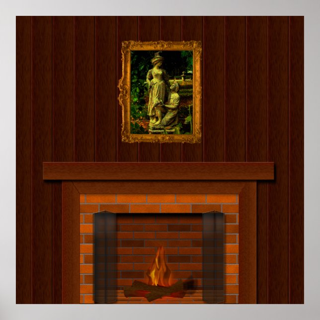 Póster La chimenea falsa Halloween obsesionó a los repres (Frente)