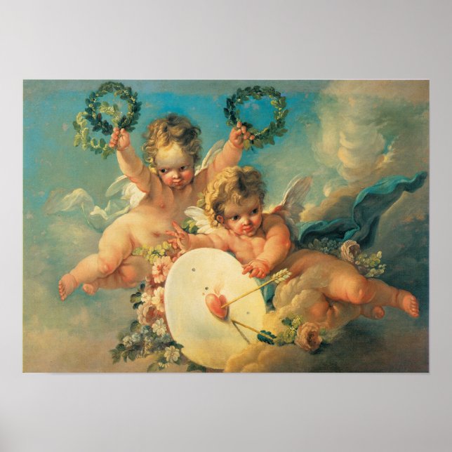 Póster La Cible D'Amour (Objetivo de amor), 1758 (Frente)