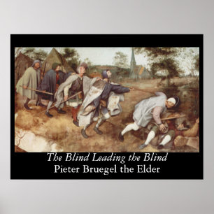 Póster La ciega como líder de los ciegos - 1568