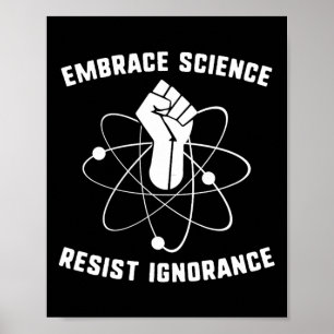 Póster La ciencia de abrazar resiste la protesta de los c
