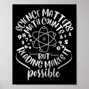 Póster La Ciencia De Las Matemáticas Cuenta Pero Leer Lo 