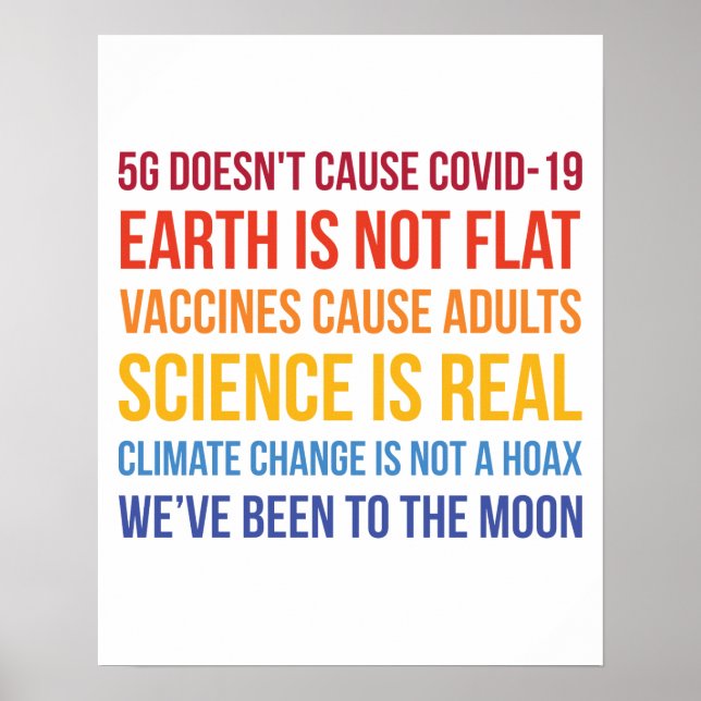 Póster La ciencia de las vacunas, el cambio climático, es (Frente)