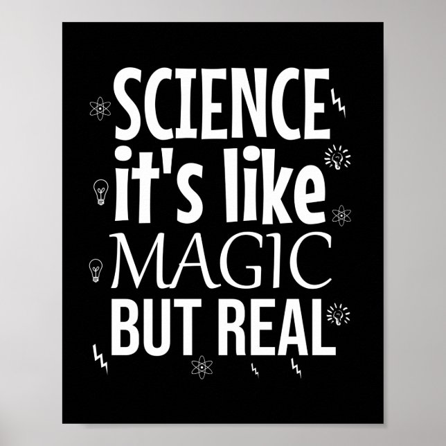 Póster La ciencia es como magia pero real (Frente)