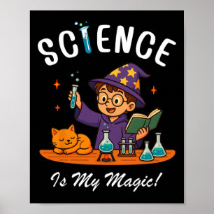 Póster La ciencia es mi magia de vuelta al cole Stem bruj