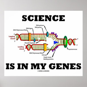 Póster La Ciencia Está En Mis Genes (Replicación De ADN)