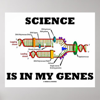 Póster La Ciencia Está En Mis Genes (Replicación De ADN)
