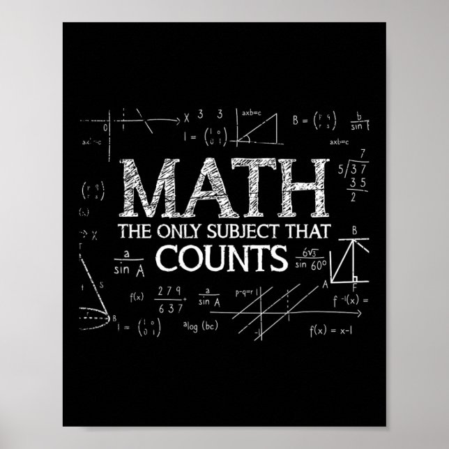 Póster La Ciencia Graciosa Nerviosa Con Las Matemáticas E (Frente)