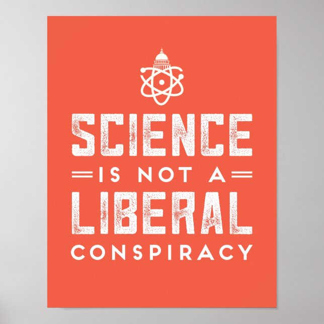 Póster La ciencia no es un Poster liberal de conspiración (Frente)