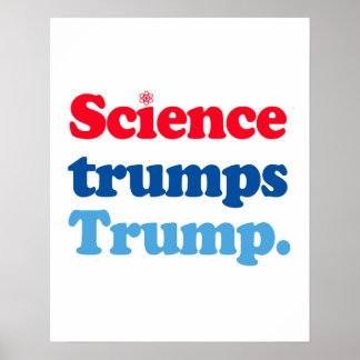 Póster La ciencia triunfa sobre Trump