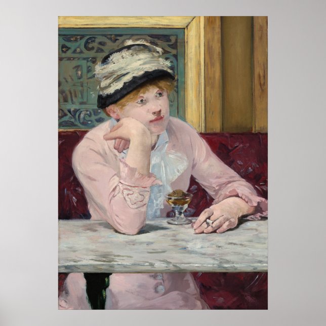 Póster La ciruela de la pintura impresionista de Manet (Frente)