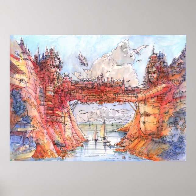 Póster La citta' sul fiume (Frente)