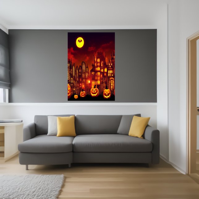 Póster La ciudad de calabaza en Halloween | Poster de art (Subido por el creador)