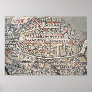 Póster La ciudad de Jerusalén y sus alrededores