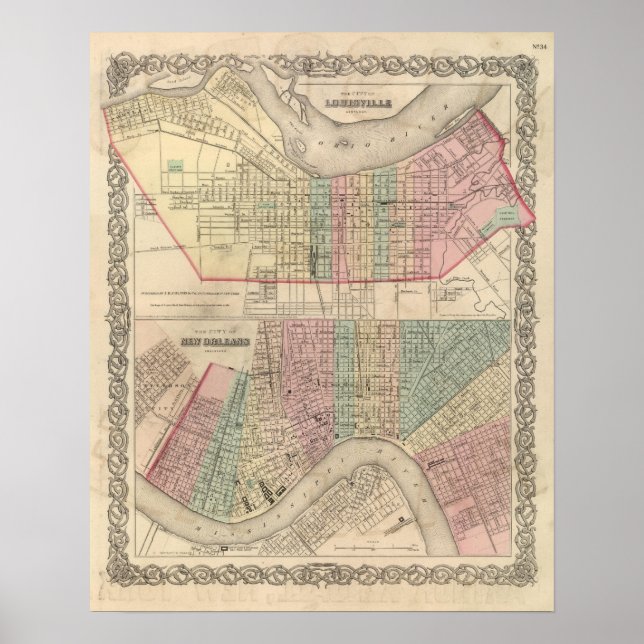Póster La ciudad de Louisville, Kentucky (Frente)