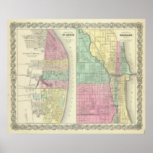 Póster La ciudad de St. Louis Missouri