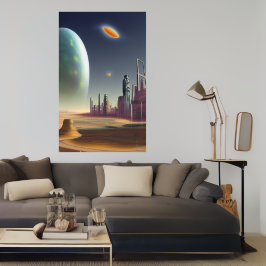 Póster La ciudad de un planeta extraterrestre | Poster de